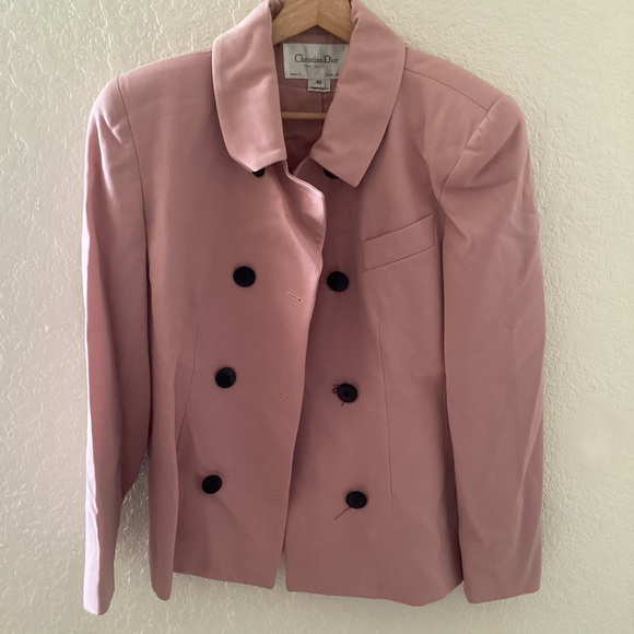 Dior Jackets & Blazers - Vintage Christian Dior Pink Pure Wool Blazer
